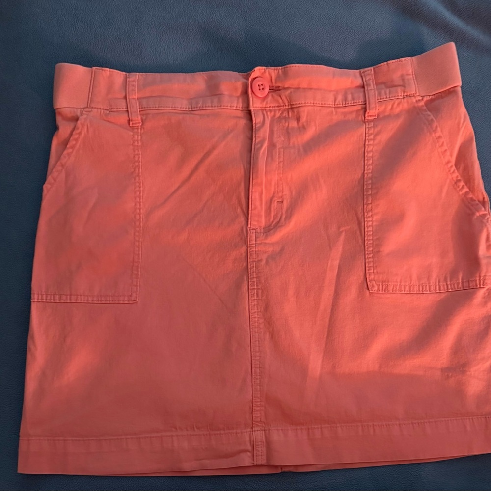 Coral skort with Front Pockets